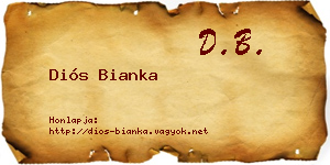 Diós Bianka névjegykártya
