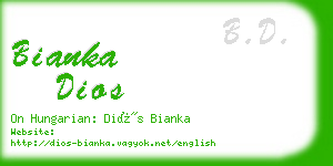bianka dios business card